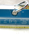 Top Shelf 2000Kg Magnetic Lifter Four Thousand Four Hundred Pound Steel Grabber Hoist with control dial for lifting.