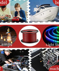 18 Gauge Wire 120Ft 2 Conductor Red And Black Hook Up Cable Flexible Low Voltage for 12V LED Strips and various applications collage
