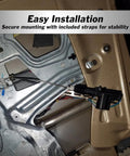 Universal Car Power Door Lock Actuator Two Pack Plug And Play Replacement Kit With Heavy Duty Mounting Straps For Quick No Sweat Swap On Most Sweet Rides inside door with secure mounting.
