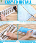 Instructions for installing 12 X 120 Inch MERV 6 Reusable Air Vent Filter Cut To Size for HVAC vent.