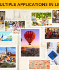Collage of diverse life moments showcasing usage of Self Adhesive Laminating Sheets Pack Of 25 9 By 12 Inch Clear Waterproof