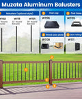 Heavy Duty 100 Pack Black Aluminum Round Deck Balusters Designed For No Sweat Installation And Street Smart Durability Perfectly Sized To Reinforce Composite Railings Delivering A Legit Reliable Finish For Any Yard Upgrade with various baluster styles.