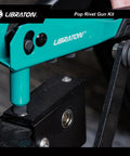 Heavy Duty Rivet Gun Kit With Ergonomic Grip And Safety Lock, Pro Grade Pop Rivet Tool For Quick Riveting in action.