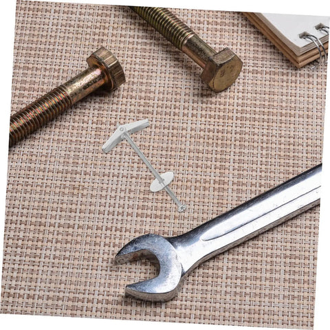Heavy Duty Toggle Bolt Anchors Kit with wing nuts, carbon steel fasteners for hollow walls and ceilings, shown with wrench.
