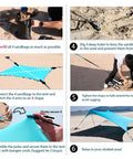 Assembly instructions for Ten By Ten Foot UPF50 Plus Beach Tent Sun Shelter Windproof Outdoor Pop Up Shade Canopy For Camping Fishing