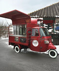 10.5 Ft Mobile Food Concession Trailer With Locking Drawers And Wide Prep Counter Turnkey Coffee Cart exterior view with open roof.