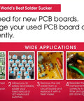 Pro Grade Desoldering Pump Solder Sucker Kit With 4 Spare Silicone Tubes Heat Resistant Nozzle Up To 350C, wide applications