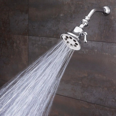 Retro Style Shower Head With Anystream 360 Degree Spray Technology, 1.75 GPM Flow, Polished Chrome Finish in use