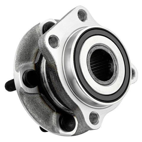 Close-up of Pair Front Wheel Bearing And Hub Assembly Replacement For Subaru Outback 2005 To 2014 And Subaru Legacy 2005 To 2014 Plug And Play Hub Bearing Kit With OEM Quality Materials