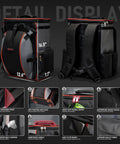 Rugged Heavy Duty Welding Backpack With Helmet Catch Large Capacity Welding Tool Bag showcasing details and dimensions.