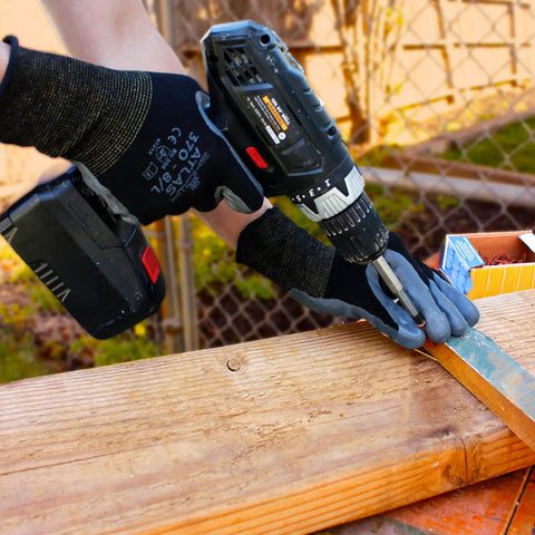 Pro Grade Nitrile Work Gloves With Breathable Fit And High Dexterity Grip For Landscaping, Gardening, And Assembly, X Large, 12 Pack