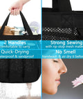 Odorless Mesh Shower Caddy With Dual Handles 8 Pocket Quick Dry Travel Organizer showing features of handles and material