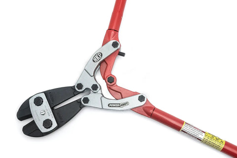 PowerPivot Center Cut Double Compound Bolt Cutter For Heavy Duty Jobs 30 Inch Induction Hardened Center Cut Blades Tubular Steel Handles
