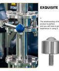 Close-up of high precision steel ball transfer bearing caster with M12 threaded bolt, installed in industrial machinery.