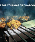 Stainless Steel Smoker Box For Gas Grilling With Double V-Shape Design And Hinged Lid enhancing flavor on charcoal grill