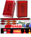 6 Inch Boat Trailer Lights Kit Submersible LED Rectangle Stop Turn Tail Lights With Marker Lights License Plate Light And Wiring Harness Waterproof Brake Light Bar Easy Install Dope Bright LED