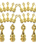 Golden Zinc Alloy Shelf Rail Brackets Set 24 Pieces With Enhanced Stability To Prevent Unwanted Movement