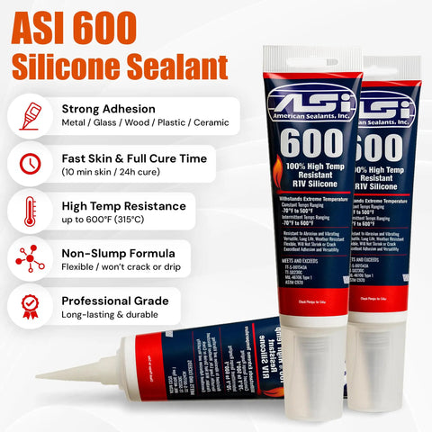 Go-To High Temp Red RTV Silicone Sealant For Engine Exhaust Metal Glass Wood Plastic 600F Heat Resistant Gasket Maker Adhesive Caulk For Automotive Marine And Home Use, front view of tubes