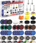 221 Pack 2 Inch Die Grinder Sanding Discs Kit With 1 Quarter Inch Roll Lock Attachment For Die Grinders M12 Power Drill
