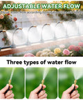 360 Degree Adjustable Drip Irrigation System Kit With 200 Ft Reach 5/16 Inch Tubing 32 Copper Nozzles And 141 Piece Set