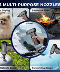 Beast Mode Cordless Air Duster With 130000 RPM Brushless Motor used on pet, snow, barbecue, inflatables, and pool toys