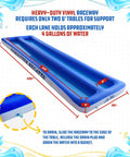 Inflatable Raingutter Regatta Raceway For Scouts And Backyard Racers, 29 Inch Wide By 10 Foot Long, Blue Finish, Easy Drain