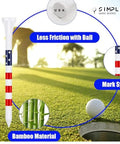 USA Flag Bamboo Golf Tees 100 Count Eco Friendly Renewable Hardwood Tees Three And A Quarter Inch Stars And Stripes Design