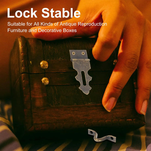 20 Pack Killer Wooden Case Latches For Rustic Jewelry Boxes And Decorative Storage Cases Featuring Ridiculously Strong Vintage Lock Clasp Hardware To Keep Your Sweet Goods Locked Up Tight
