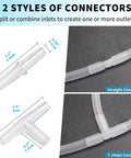 Pro Grade 25 Ft Three Sixteenth Inch Aquarium Air Hose Kit With Connectors Check Valve Control Valve Adapters Translucent