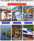 Image showcasing the scope of application for various industries: machinery, oil, automotive, energy, industrial sectors, transportation.