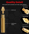 Eight Piece Soldering and Heat Set Tip Kit for Thread Inserts in 3D Printed Parts With M2 to M10 and Inch Sizes shown