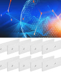 Heavy Duty Aluminum Joining Plates For Wood 3 Hole Flat Connectors 10 Pack Structural Reinforcement Splice Brackets arranged in row
