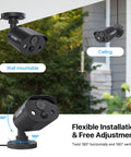 1080p HD-TVI Security Camera For Indoor Outdoor Use With Audio Recording, motion spotlight, wall and ceiling mount options