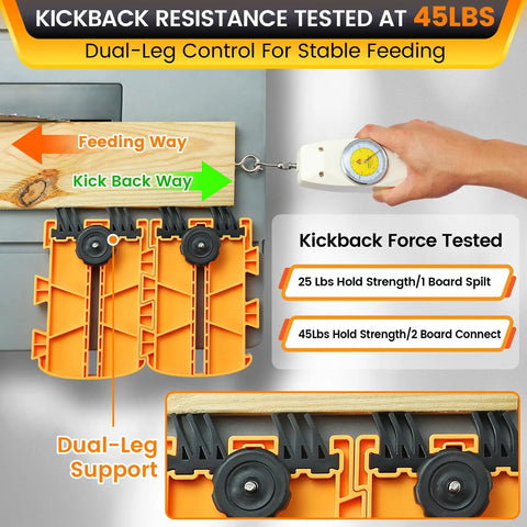 Pro Grade Featherboard For Table Saws, Router Tables And Band Saws, Kickback Prevention And Precision Feed Control, testing setup