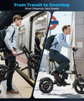 Electric Bike For Adults And Teens With A 500W Peak Motor, Lightweight Foldable Ebike, 20 MPH Top Speed, 25 Mile Range With Pedal Assist, Embedded Battery, Easy Fold Design, Ready For Commuting And Weekend Rides, shown on train platform