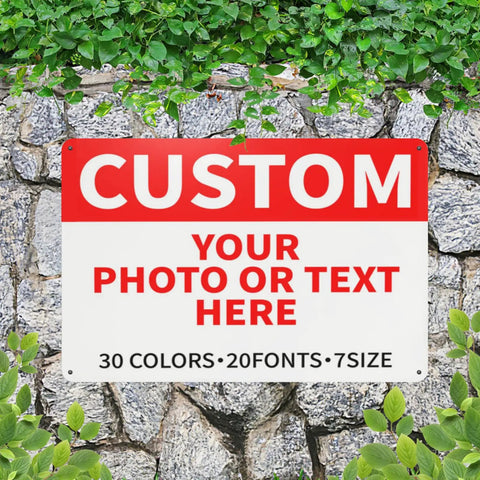 Customizable outdoor metal sign in garden setting, Dope Custom Outdoor Metal Signs For Home Office Business 12x8 Inches Durable Personalized Road Garden Parking Decorative Signs With Over 30 Color Options And 20 Font Choices For Any Location