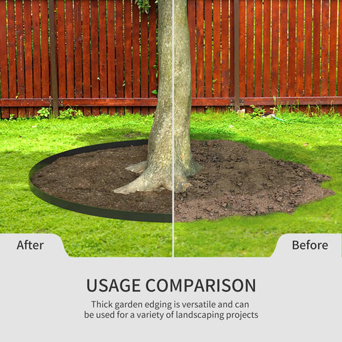 33 Foot Plastic Landscape Edging Border Kit With 4 Inch High Panels 45 Ground Stakes And Hammer Included No Fuss Easy Install For Gardens