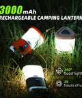 Hella Bright 1000 Lumen Rechargeable LED Camping Lanterns with Magnetic Base and IPX4 Waterproof feature in grass at night