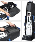 Full Open Golf Club Travel Case With Wheels Airline Approved Protective Cover For Cart Bags And Stand Bags