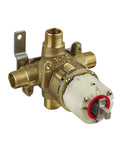 Pressure Balance Rough Valve Body With Universal Inlets And Outlets No Finish For Your Shower Rig Cast Brass Valve With Ceramic Disc Cartridge
