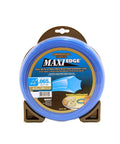 Product packaging of Maxi Edge Commercial Grade String Trimmer Line With Cutting Tool, 0.065 Inch by 440 Foot, Blue, front view