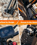 G300 Pro Electric Dirt Bike for Adults With 72V 30Ah Battery, 6500W Peak Power, hydraulic brakes, and digital display close-up