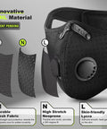 Reusable Dust Mask With 360 Degree Seal And MNL Material for dust, pollen, welding, construction, sanding, woodworking, yard work.