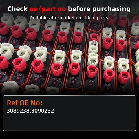 Ignition CDI Box Compatible With Sportsman 400 2005 2009 2014 HO 4x4, showing multiple connectors and reference part numbers 3089238, 3090232