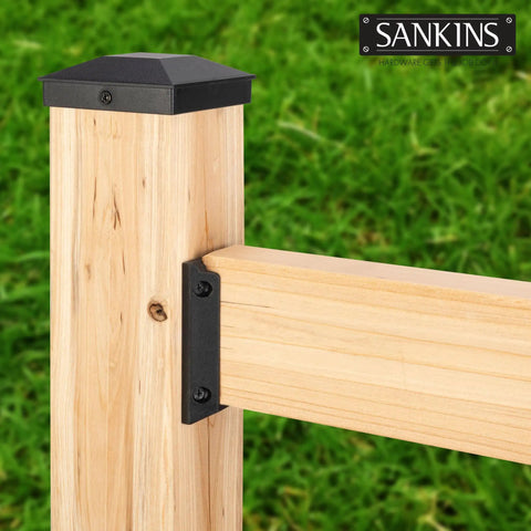 20 Pack Deck Railing Brackets For 2x4 Wood Rails Heavy Duty Black PP Plastic Mounting Brackets Railing Mount Built To Last Weather Resistant Outdoor Decks Easy Install And Secure Fit