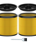 VCFS Filter Replacement 2 Pack For Vacmaster 5 To 20 Gallon Wet Dry Vacuums And Vacmaster Dry Cartridge Filter And Retainer Standard Easy Snap In No Fuss Fit Rugged Dust Capture For Home Shop Cleanup package