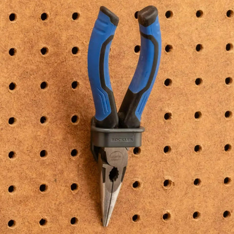 16 Piece Pliers And Drivers Pegboard Hook Set With Heavy Duty Hooks And Screwdriver Rings for garage-ready no wobble tool organization.