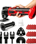 Heavy Duty Brushless Motor Cordless Oscillating Multi Tool with accessories for sanding and cutting projects.