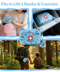 Kid Friendly First Aid Kit 160-Piece Water-Resistant Hard Shell Emergency Set for Travel, Home, School, Car, Hiking