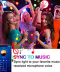 Bluetooth Led Strip Lights for Bedroom 100 Feet with App Control and IR Remote RGB Color Changing Mood Lighting at Party